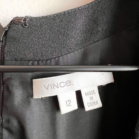 Vince. Wool Blend Sleeveless Shift Dress Size 12 - Picture 8 of 9